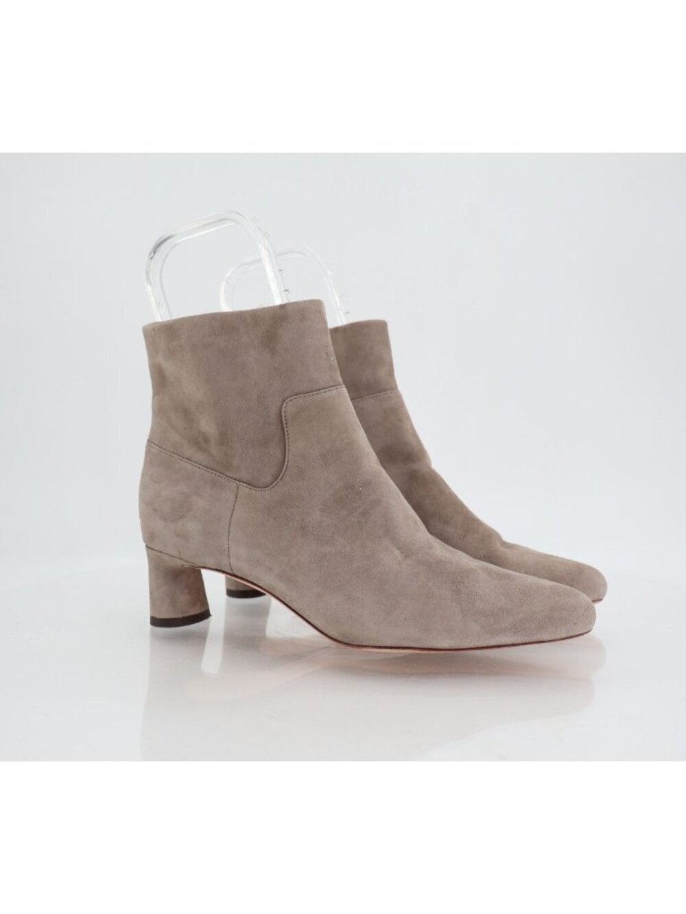 Vince Hela Tan Suede Leather Booties Size 6 Ankle Boots Almond Toe Classic
